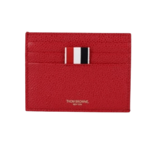 Thom Browne Pebble Grain Card Holder Red
