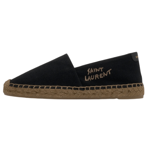 (W) SAINT LAURENT EMBROIDERED ESPADRILLES IN CANVAS
