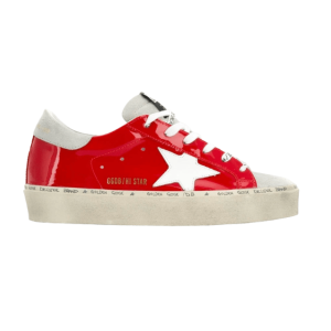 (W) Golden Goose Hi Star Red Shiny White Star Sneakers