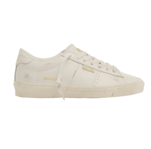 (W) Golden Goose Match Star Optic White Sneakers