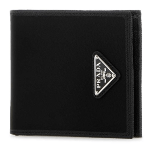 Triangle Logo Nylon Half Wallet