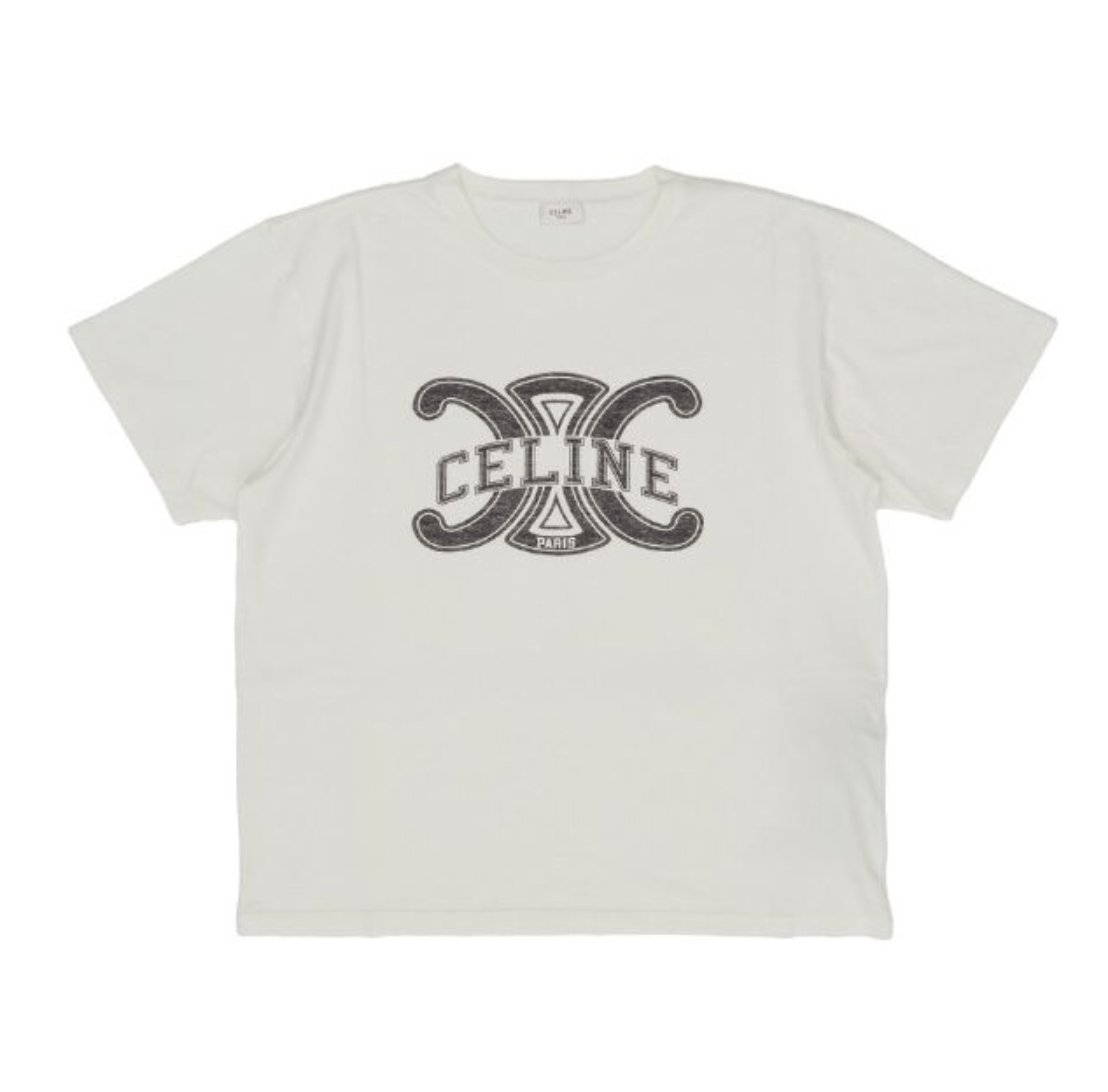 Celine white short sleeve t-shirt