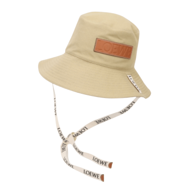 Logo patch cotton bucket hat