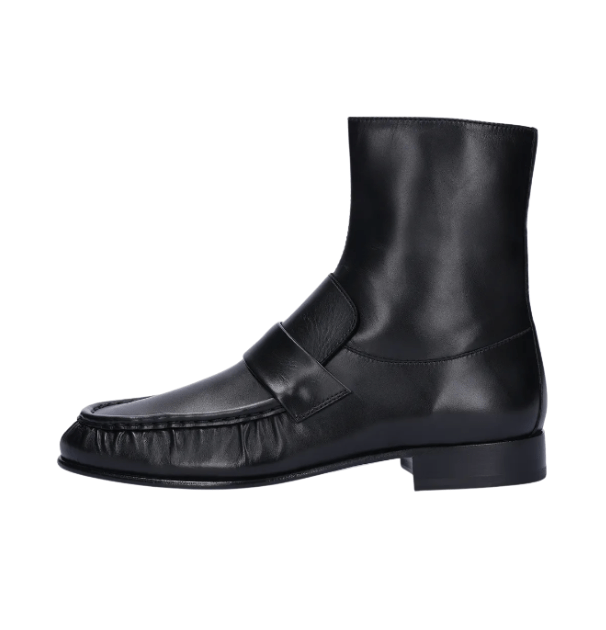Mid Loafer Boots - Black 