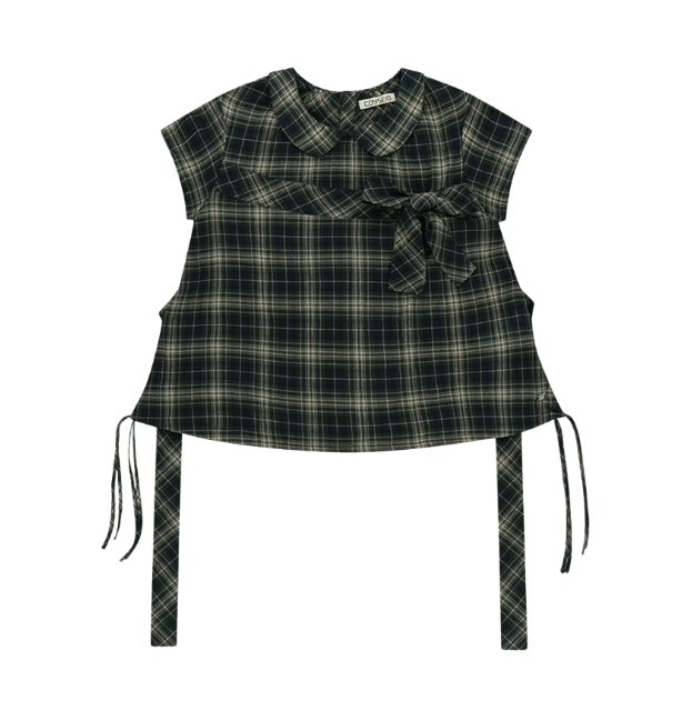 COYSEIO Bow Blouse Check
