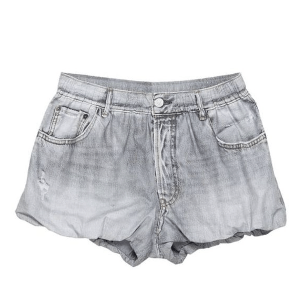 Acne Studios Trompe-l'œil Denim Print Shorts