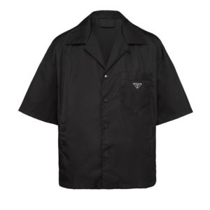 Prada Triangular Logo Nylon Short Sleeve Shirt