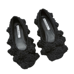 Acne Studios Knit ballet flat black