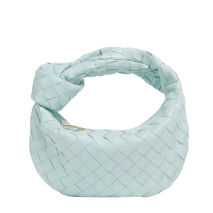Bottega Veneta Mini Leather Jodie Teal Washed
