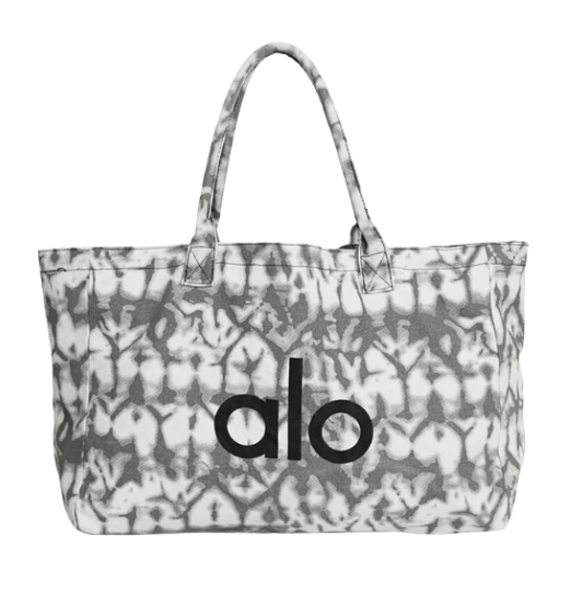 Alo Yoga Iconic Shopper Tote Bag Grey Tiedye