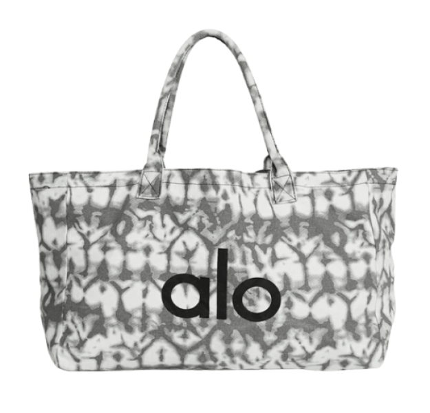 Alo Yoga Iconic Shopper Tote Bag Grey Tiedye