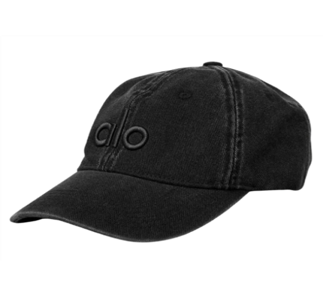 Alo Yoga Washed Off Duty Cap Vintage Black