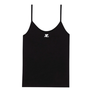 (W) Courreges Knitted Tank Top Reedition Black
