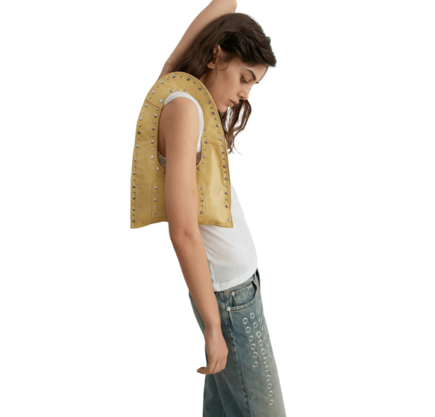 EMILY EYELET FINISHED DENIM PANTS
