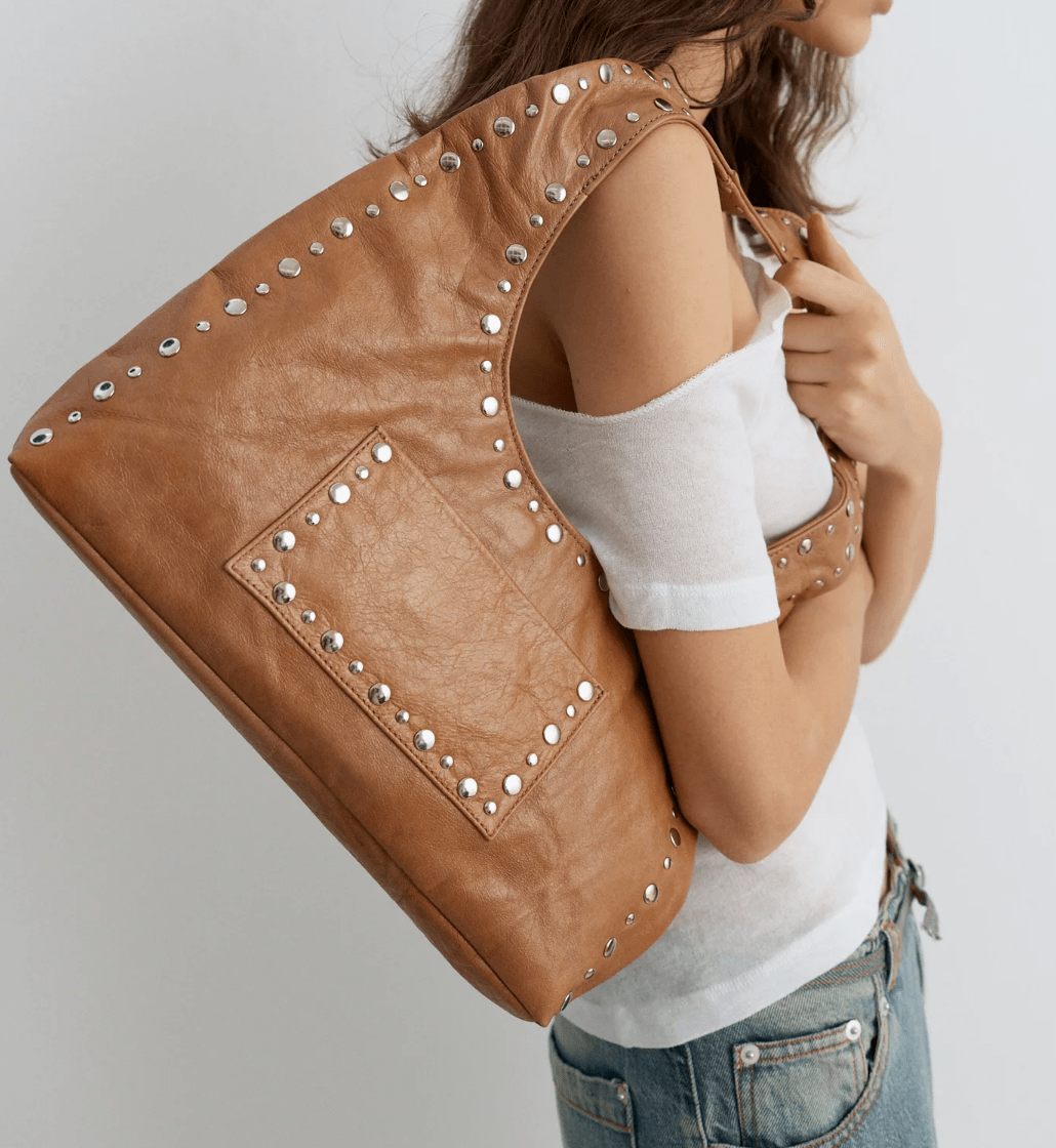 FRANCA Logo Leather Shoulder Bag