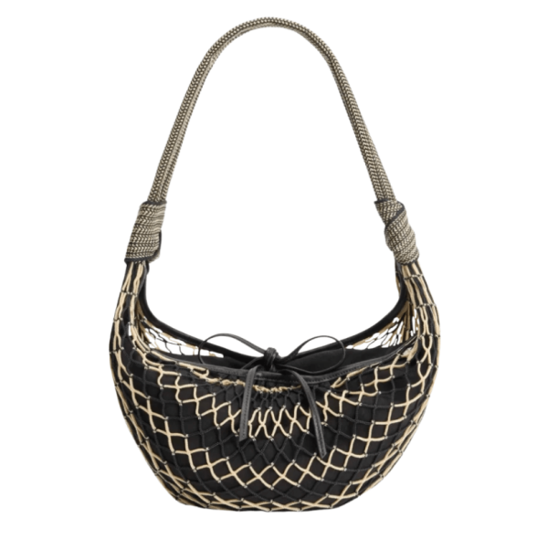 Lemaire Fortune Croissant Filt Bag Polyester Net Light Beige Black