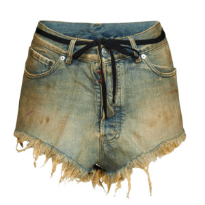 (W) Maison Margiela Distressed Denim Shorts Dirty Wash