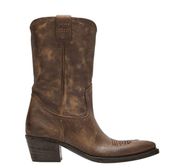MIU MIU Logo Vintage Western Boots