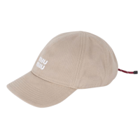 Miu Miu Denim Baseball Cap Beige