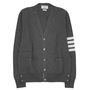 Thom Browne Milano Stitch 4-Bar Cardigan Medium Grey