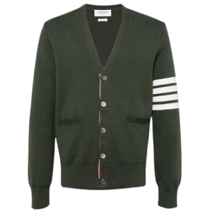 Thom Browne Milano Stitch 4-Bar Cardigan Dark Green