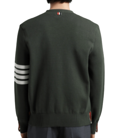 Thom Browne Milano Stitch 4-Bar Cardigan Dark Green