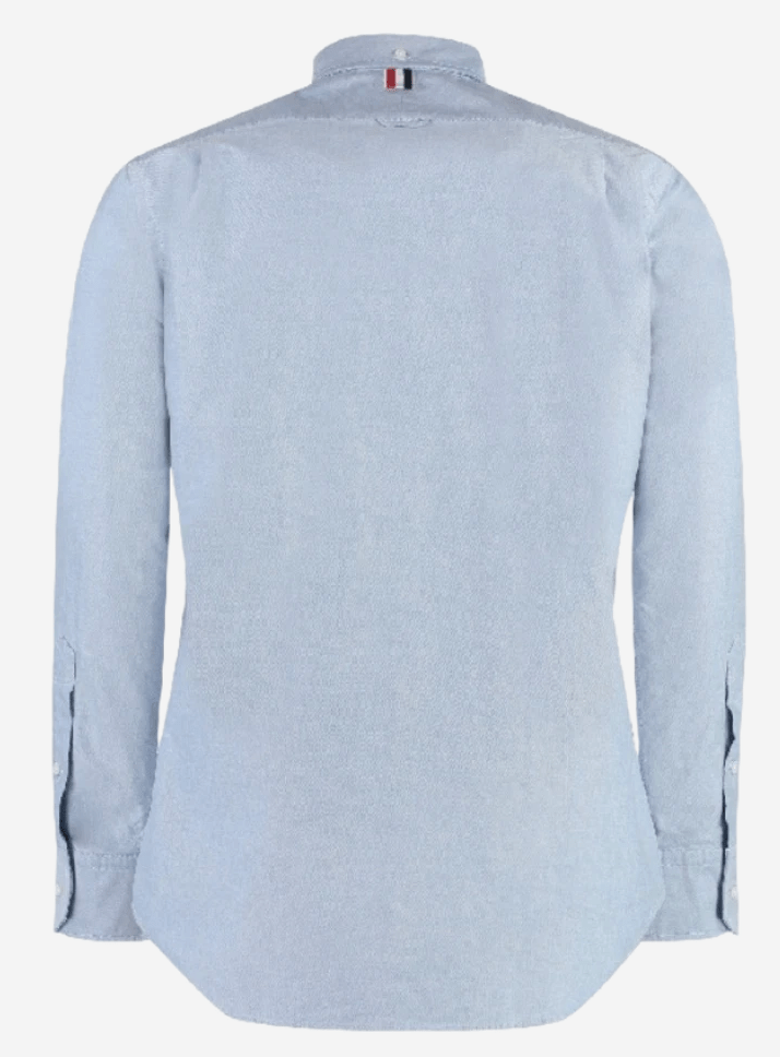 Thom Browne Oxford Classic Grosgrain Placket Shirt Light Blue