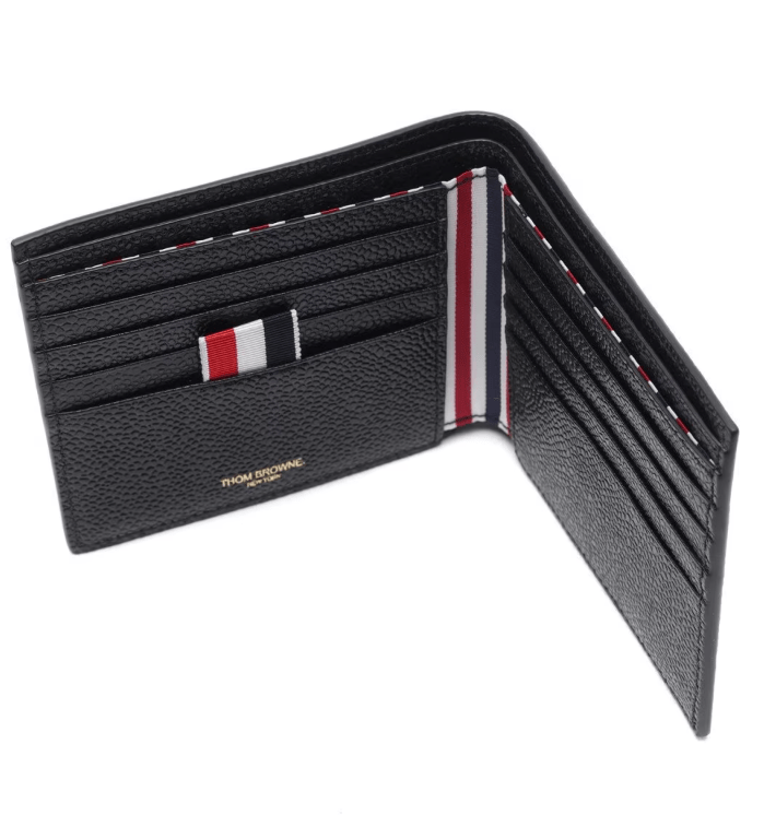 Thom Browne Pebble Grain Bill Fold Wallet Black