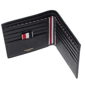 Thom Browne Pebble Grain Bill Fold Wallet Black