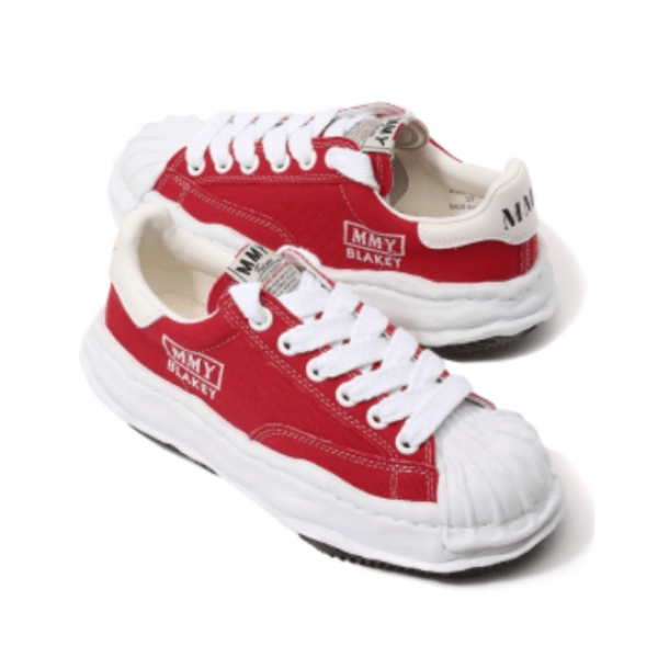 Maison Mihara Yasuhiro Blakey OG Sole Canvas Low-top Sneakers Red White