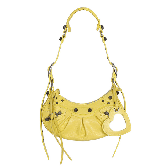 Balenciaga Arena Lambskin Le Cagole XS Shoulder Bag Yellow
