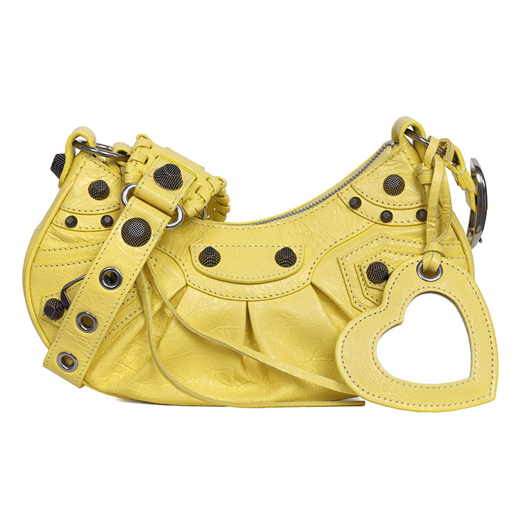 Balenciaga Arena Lambskin Le Cagole XS Shoulder Bag Yellow