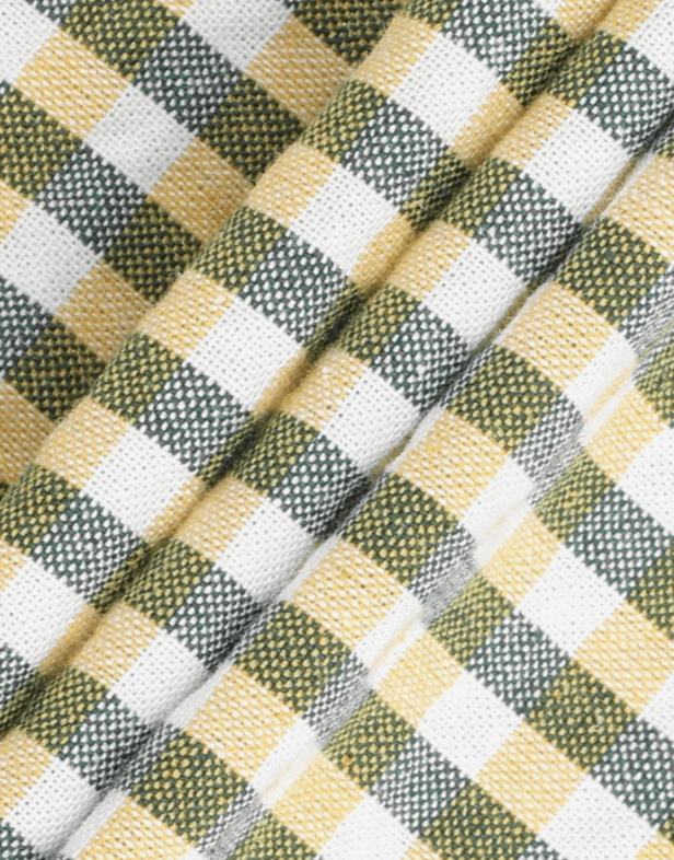 Gingham Babydoll Dress - Golden Yellow 