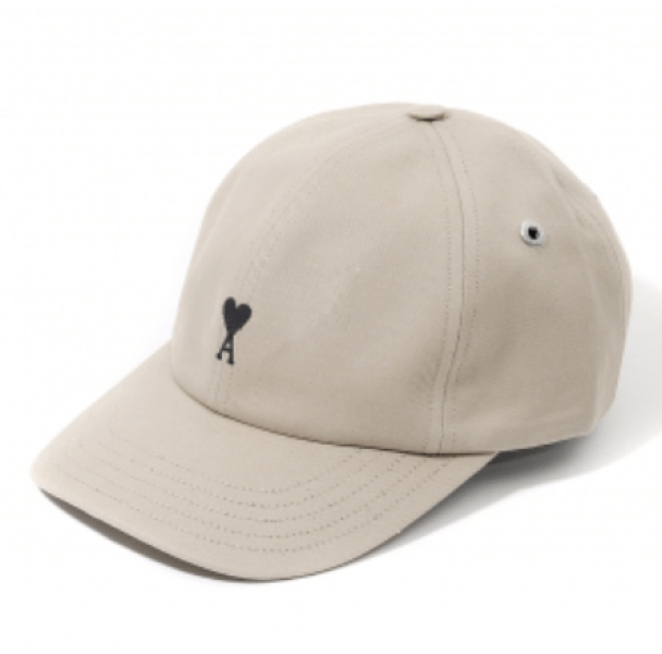 Beige Cotton Ami De Coeur Embroidery Cap