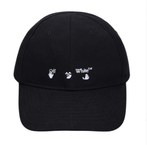 Off-White Logo Embroidered Baseball Cap Black