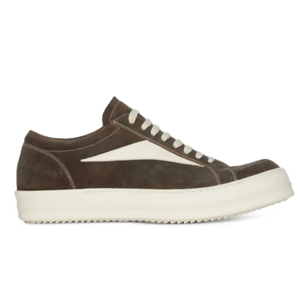 Rick Owens Brown Suede Sneakers