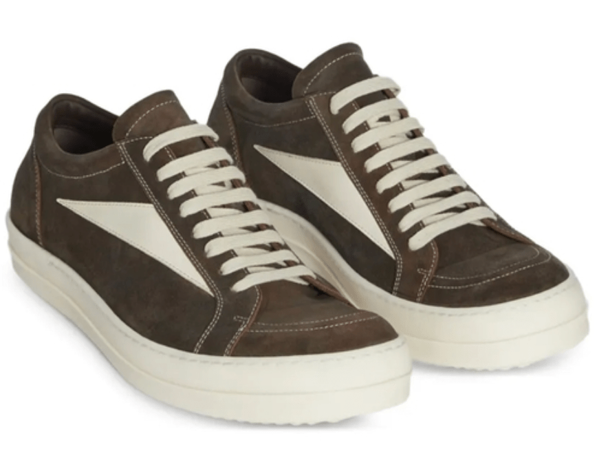 Rick Owens Brown Suede Sneakers