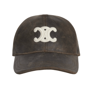 Celine Triomphe Gabardine Baseball Cap Vintage Marron