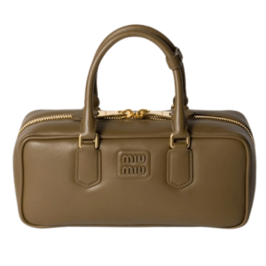 Miu Miu Arcadie Leather Large Bag Tundra