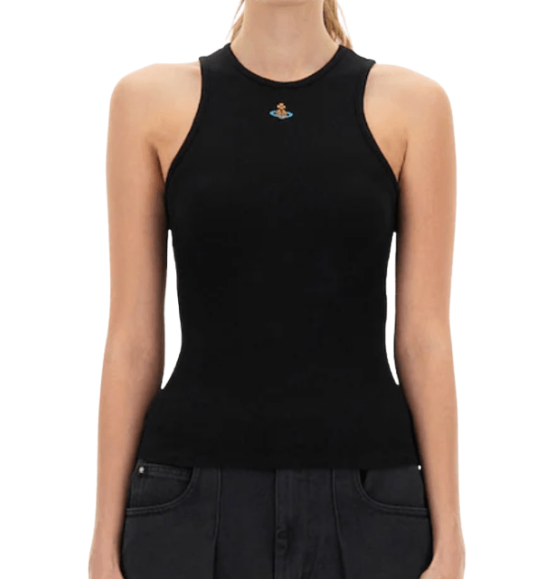 Vivienne Westwood Tank Top With Logo in Black 