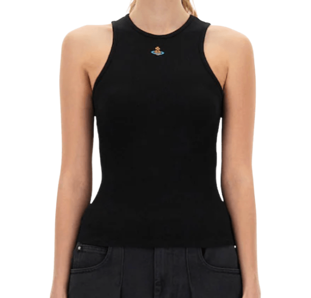 Vivienne Westwood Tank Top With Logo in Black 