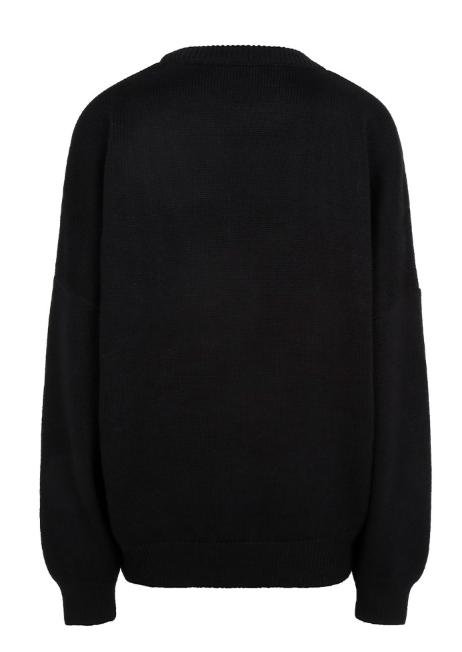 032C 25SS Black Selfie Wool Sweater 