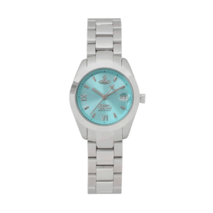 Vivienne Westwood Turquoise Silver Pinch Quartz Metal Wristwatch FENCHURCH