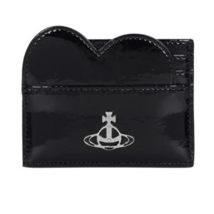 Vivienne Westwood Shiny Patent Heart Card Holder Black