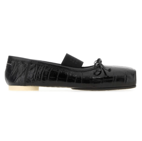 MM6 Maison Margiela Black Flat Shoes