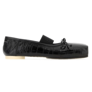 MM6 Maison Margiela Black Flat Shoes