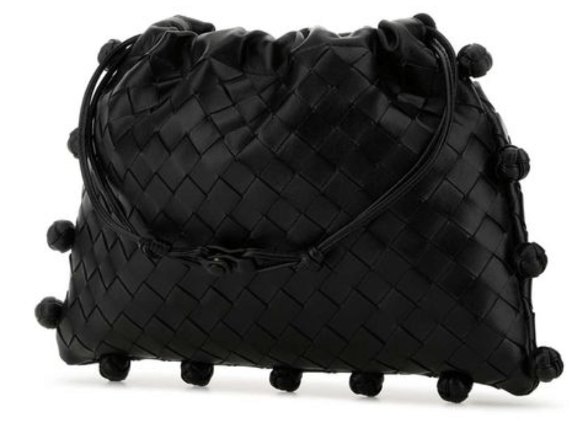 Bottega Veneta Intrecciato Black Shoulder Bag