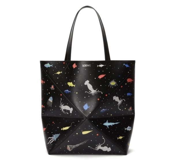 LOEWE Fonds Marins Large Puzzle Bag In Black