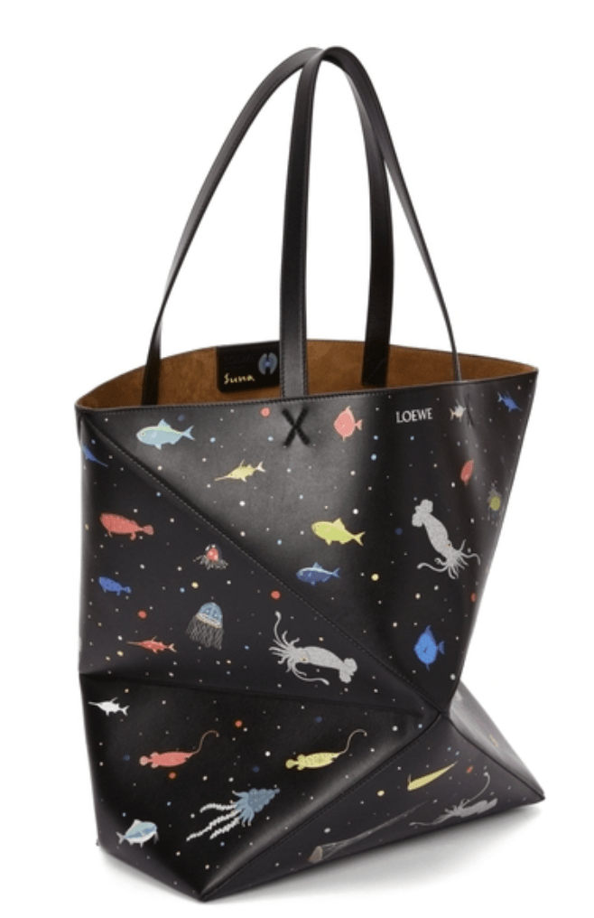LOEWE Fonds Marins Large Puzzle Bag In Black