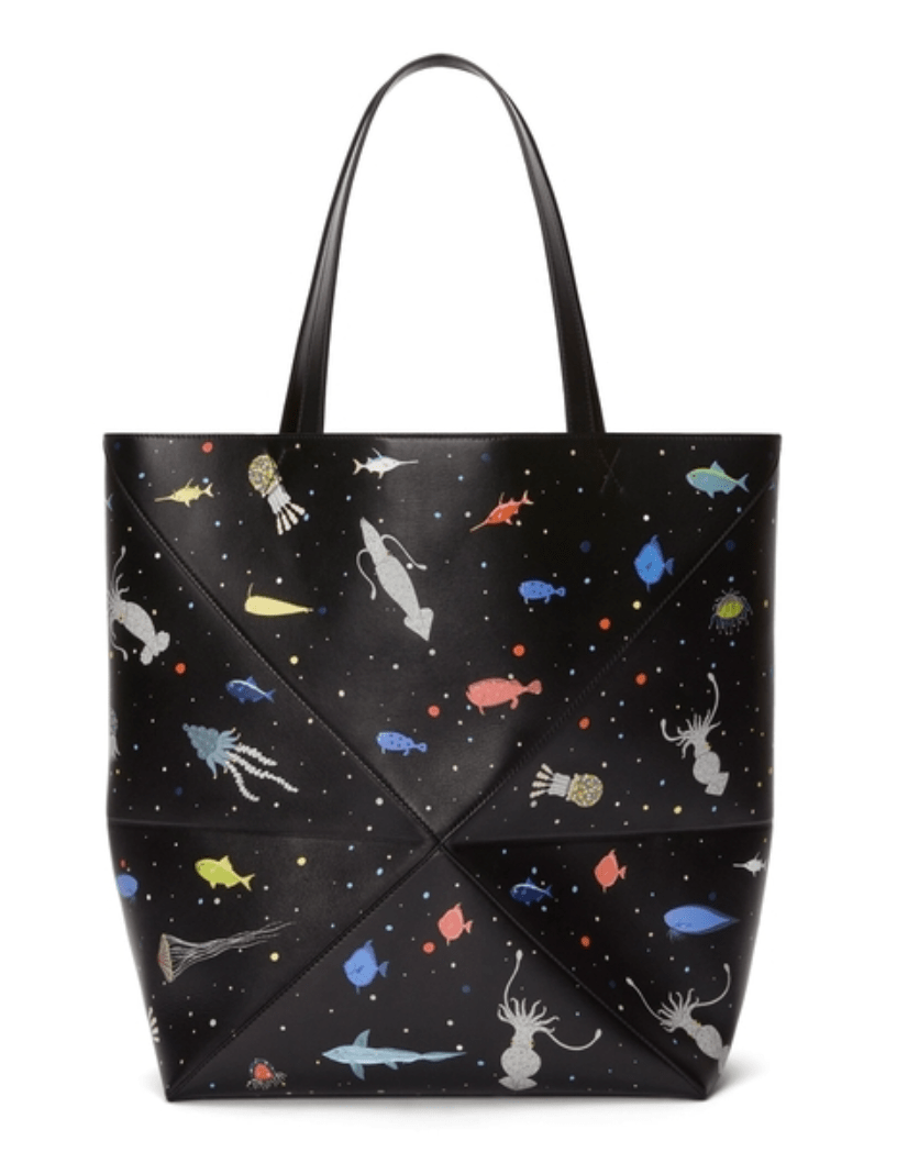 LOEWE Fonds Marins Large Puzzle Bag In Black